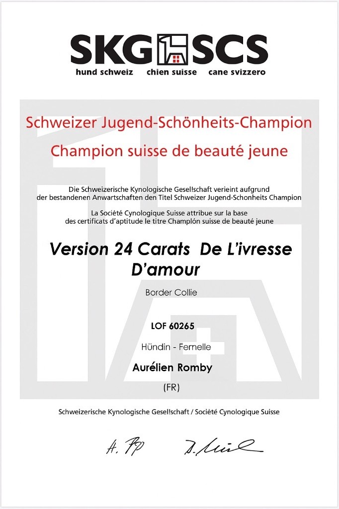 Jeune championne de Suisse 